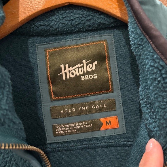 Howler Bros Chisos Fleece Jacket Sherpa Medium Teal - Picture 4 of 12